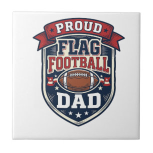 Stolzer Flag Football Vater Vintage Patriotisches Fliese