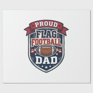 Stolzer Flag Football Vater Vintage Patriotisches  Geschenkpapier