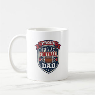 Stolzer Flag Football Vater Vintage Patriotisches Kaffeetasse