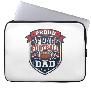 Stolzer Flag Football Vater Vintage Patriotisches  Laptopschutzhülle