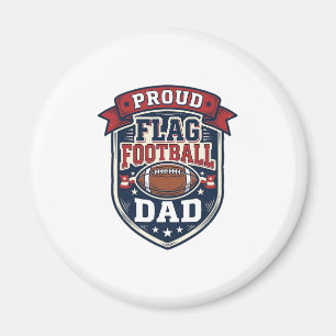 Stolzer Flag Football Vater Vintage Patriotisches Magnet