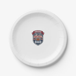 Stolzer Flag Football Vater Vintage Patriotisches  Pappteller
