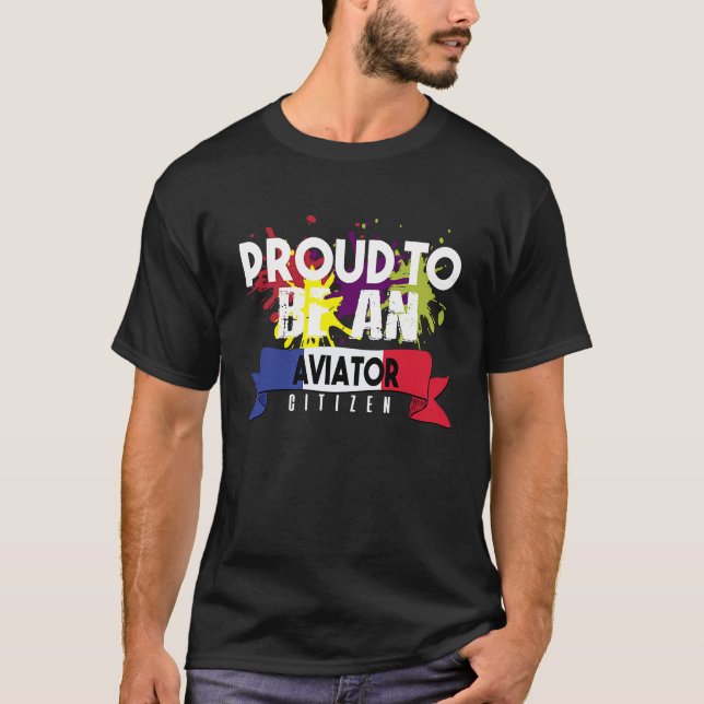 Stolzer Flugbürger Beruf Karriere Arbeiter Arbeit T-Shirt (Vorderseite)