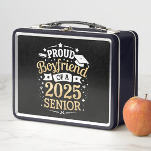 Stolzer Freund eines 2025er Absolventen Abschlussf Metall Brotdose