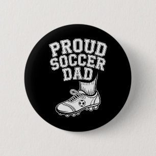 stolzer Fußball-Vater fröhlicher Fan für Väter _2 Button