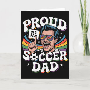 stolzer Fußball-Vater fröhlicher Fan für Väter _3 Karte