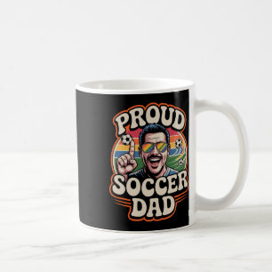 Stolzer Fußball-Vater fröhlicher Fan für Väter Kaffeetasse