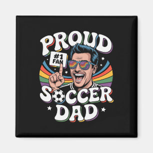 Stolzer Fußballvater Fröhlicher Fan Für Väter _3 Magnet
