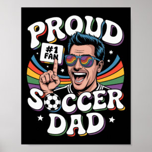 stolzer Fußballvater fröhlicher Fan für Väter _3 Poster