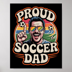 Stolzer Fußballvater Fröhlicher Fan für Väter Poster