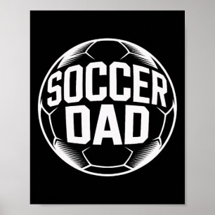 Stolzer Fußballvater unterstützt die Spiele der Ki Poster