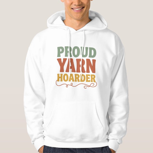 Stolzer Garn-Horter Lustiger Strick  Hoodie (Vorderseite)
