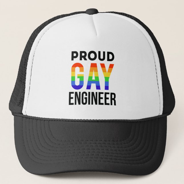 Stolzer Gay Engineer Monat Grad Engineering Truckerkappe (Vorderseite)