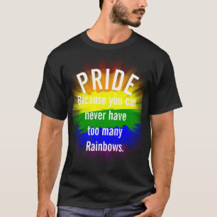 Stolzer Gay Pride platzte Regenbogenflagge T-Shirt