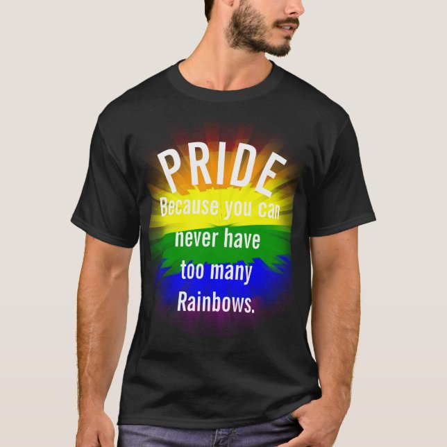 Stolzer Gay Pride platzte Regenbogenflagge T-Shirt (Vorderseite)