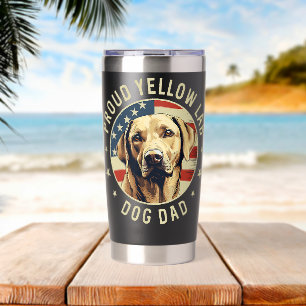 Stolzer gelber Labrador Retriever Hund Lab Dad Thermobecher