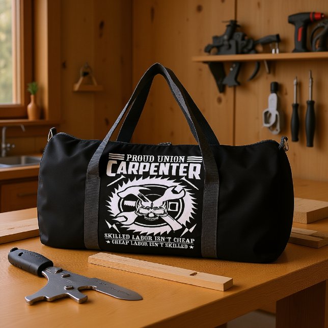 Stolzer Gewerkschafts-Zimmermann Facharbeit Duffle Bag (Von Creator hochgeladen)