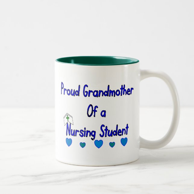 Stolzer Granmother Krankenpflege-Student Zweifarbige Tasse (Rechts)