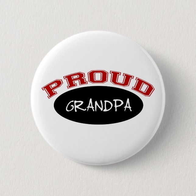 Stolzer Großvater (Schwarzes und Rot) Button (Vorderseite)