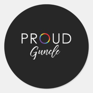 Stolzer Guncle Süßes Lgbtq Pride Month Geschenk _1 Runder Aufkleber