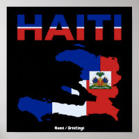 Stolzer Haitianer Haiti-Flagge Karte Heritage-Desi