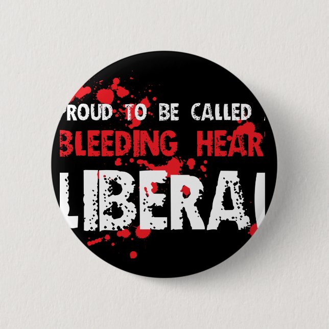 Stolzer Herz-Liberaler Button (Vorderseite)