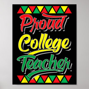 stolzer Hochschullehrer Black History Month Afrika Poster