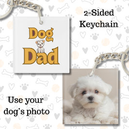 Stolzer Hunde-Vater Vatertag Double-Sided  Schlüsselanhänger