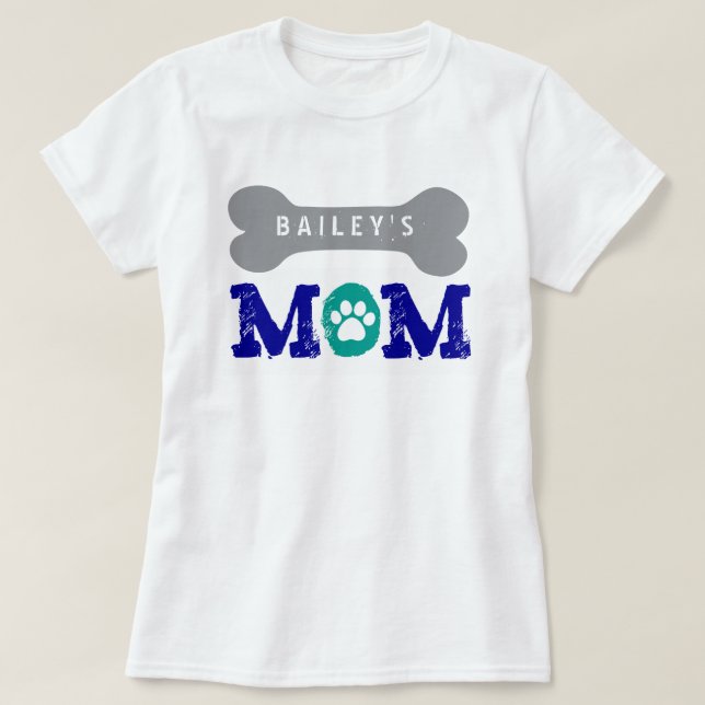 Stolzer Hundebesitzer GROSSER HUNDEknochen mit T-Shirt (Design vorne)