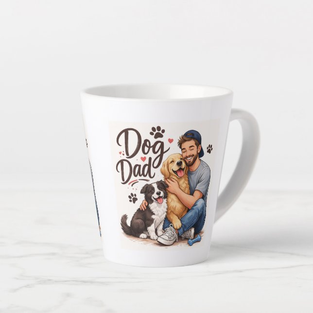 Stolzer Hundepapa-Kaffeetasse – Perfektes Geschenk Milchtasse (Rechte Ecke)
