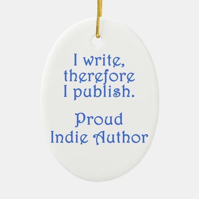 Stolzer Indie Autor Keramikornament (Vorne)
