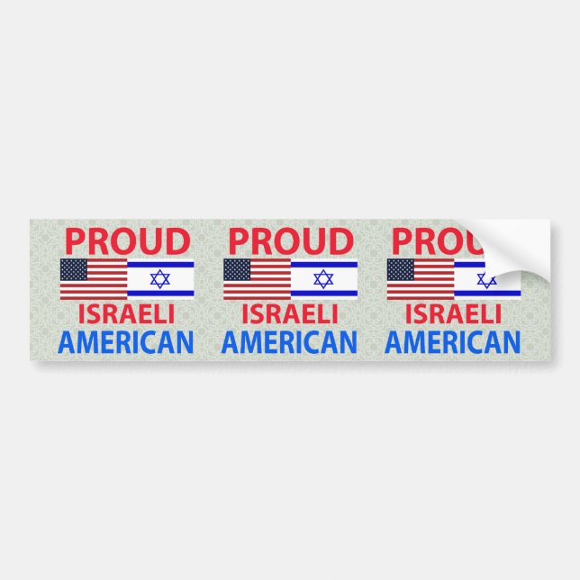 Stolzer israelischer Amerikaner Autoaufkleber (Vorne)