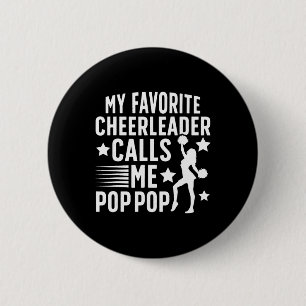 Stolzer Jubel Pop Pop Cheerleader Pop Pop Cheerlea Button