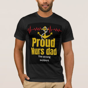 Stolzer Krankenpfleger-Vater passendes Familien-T- T-Shirt