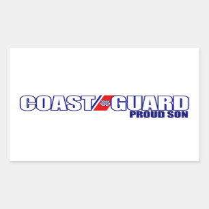 Stolzer Küstenwache-Sohn Rechteckiger Aufkleber