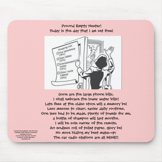 Stolzer leerer Nester Mousepad (Vorne)