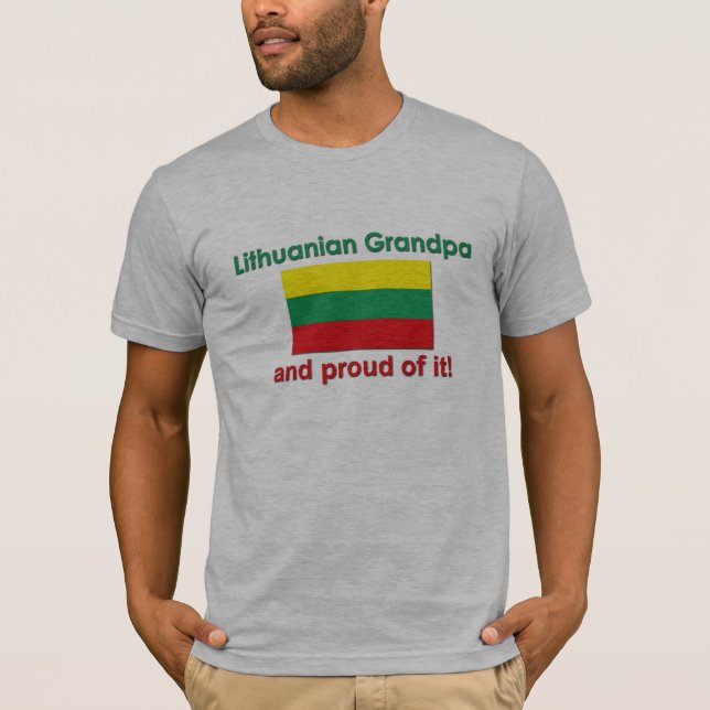 Stolzer litauischer Großvater T-Shirt (Vorderseite)