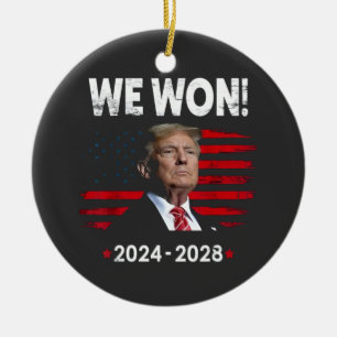 Stolzer Maga Präsident Trump gewann am Tag der Amt Keramik Ornament