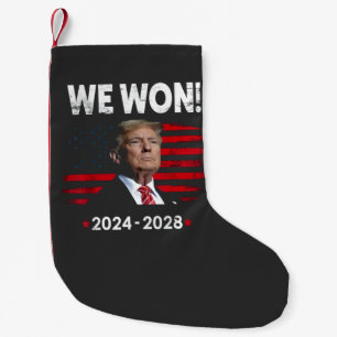 Stolzer Maga Präsident Trump gewann am Tag der Amt Kleiner Weihnachtsstrumpf