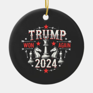 Stolzer Maga Trump hat wieder gewonnen 2025 Amtsei Keramik Ornament