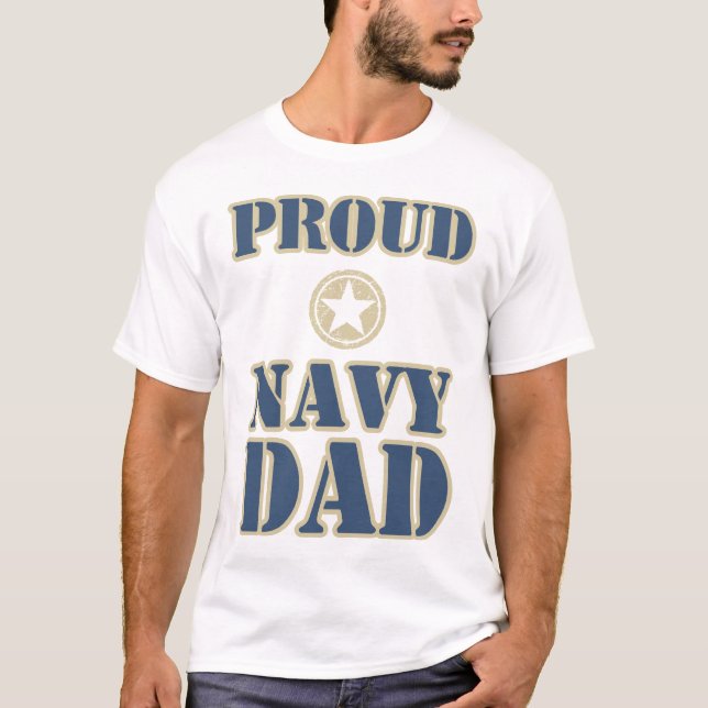 Stolzer Marine-Vater T-Shirt (Vorderseite)
