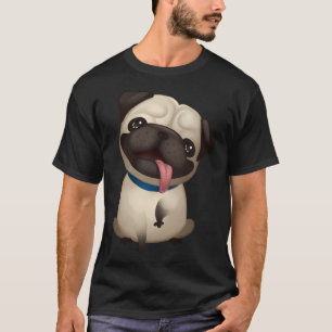 Stolzer Maul Atmer Lustiges Pug-Gesicht T-Shirt