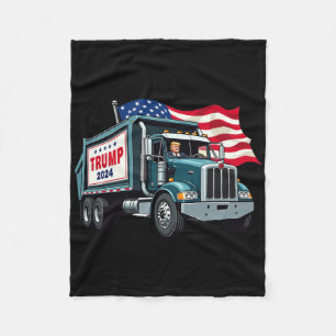 Stolzer Mega-Müll Trump-Anhänger Fleecedecke