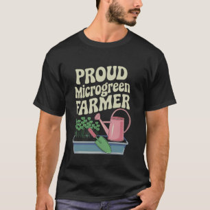 Stolzer Microgreen-Bauer treibt Pflanzen Gartenbau T-Shirt