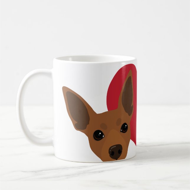 STOLZER MINIMALER BUTTON-MAMA/VATER klassische Tasse (Links)