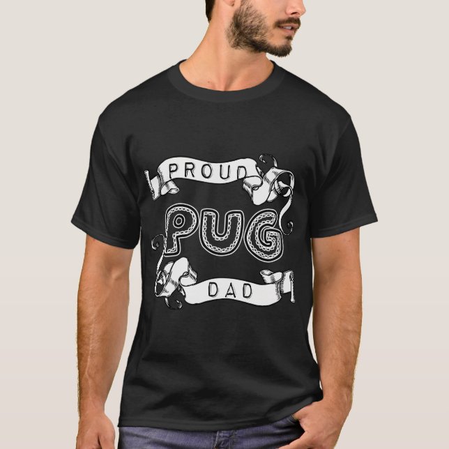 stolzer Mops-Vater T-Shirt (Vorderseite)