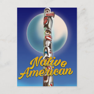 Stolzer Native American Postkarte