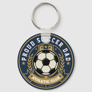 Stolzer Navy Fußball-Vater Sportverein Schlüsselanhänger
