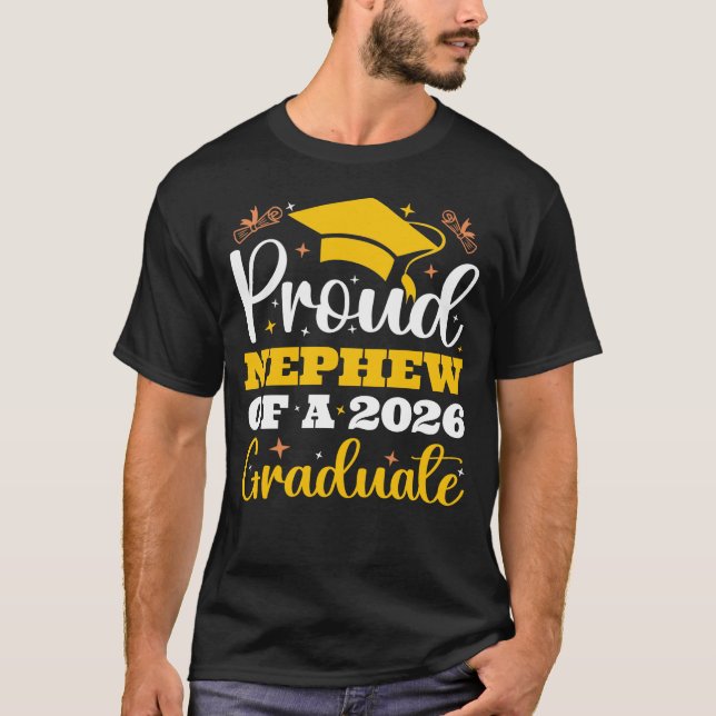 Stolzer Neffe eines 2026 Personalized Absolventen  T-Shirt (Vorderseite)