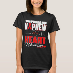 Stolzer Neffe eines Herzens Kriegers Herzkrankheit T-Shirt